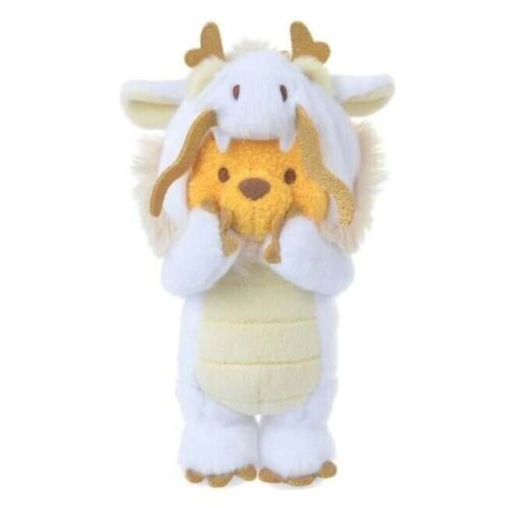 2024 Disney Store Japan Year of the Dragon Pooh Plush Keychain White US Seller - Picture 4 of 4